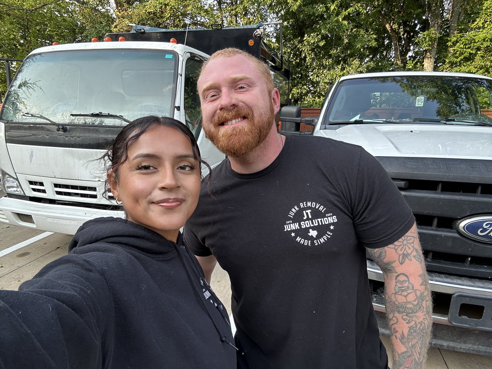 Tanner and Jackie, founders of JT Junk Solutions